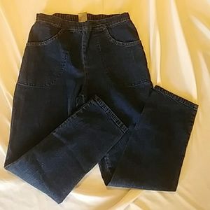 Womens Jean's elastic waist dark sz 8/10P M